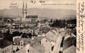 MUO-032138: Zagreb - Pogled na katedralu: razglednica