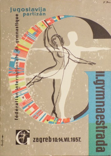 MUO-021337: federation internationale de gymnastique zagreb: plakat