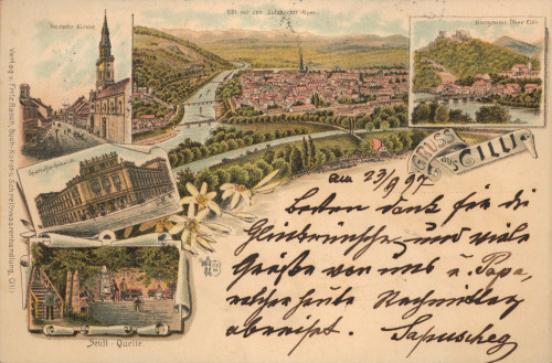 MUO-033493: Slovenija - Celje; Panoramske sličice: razglednica
