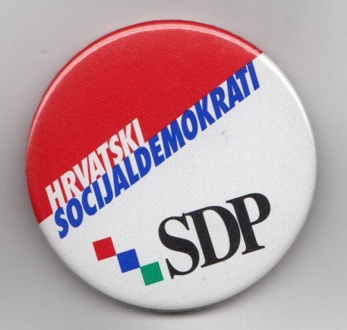 MUO-026821: HRVATSKI SOCIJALDEMOKRATI: bedž