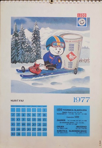 MUO-021548: LEDO 1977: kalendar
