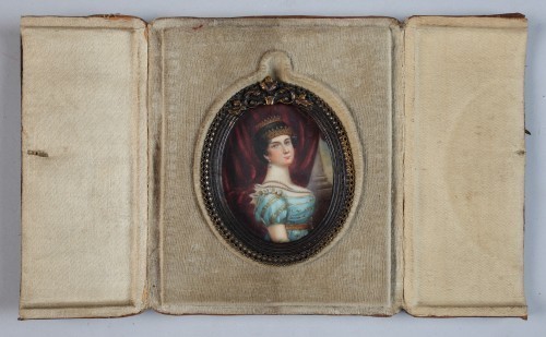 MUO-023884: Ženski portret s dvije krune na glavi: minijatura