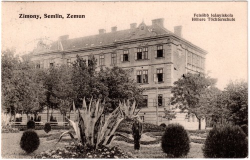 MUO-033752: Zemun - Viša djevojačka škola: razglednica
