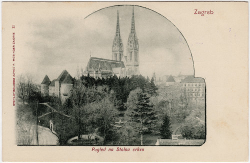 MUO-015625/24: Zagreb - Pogled na Stolnu crkvu: razglednica