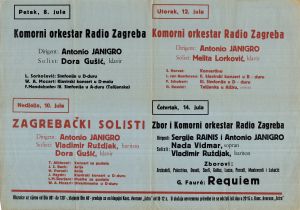 MUO-020044/01: petak, 8.jula Komorni orkestar Radio Zagreba...: plakat
