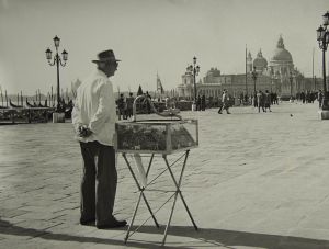 MUO-035747: Prodavač slastica, Venecija, 1954.: fotografija