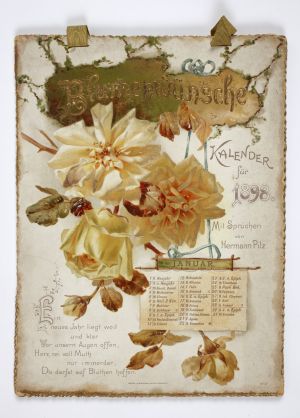 MUO-021189: BLUMENWUNSCHE KALENDER fur 1898.: kalendar
