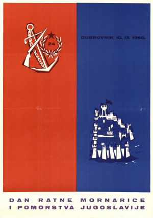 MUO-026932: Dan ratne mornarice i pomorstva Jugoslavije, Dubrovnik 1966: plakat