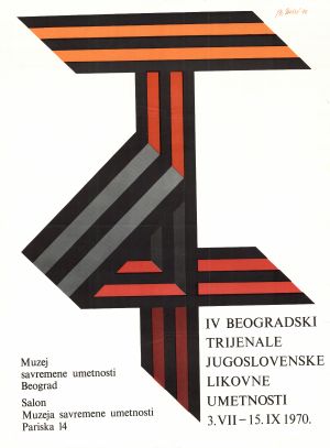 MUO-028088: IV beogradski trijenale jugoslovenske likovne umetnosti 1970: plakat