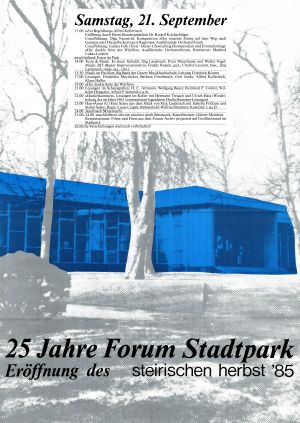 MUO-022353: 25 Jahre Forum Stadtpark: plakat