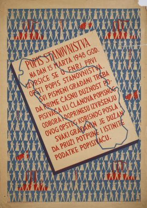 MUO-019995: Popis stanovništva na dan 15 marta 1948: plakat