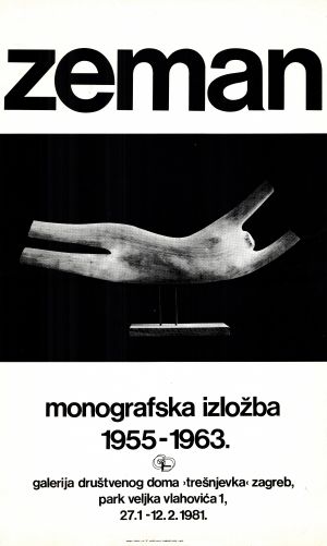 MUO-019695: zeman monografska izložba 1955-1963.: plakat