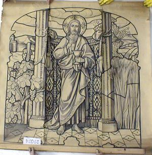 MUO-029074: Isus s kaležom: nacrt za vitraj