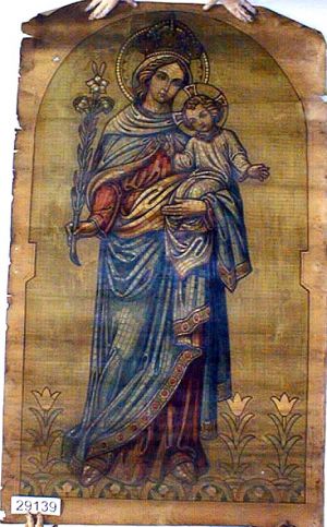 MUO-029139: BDM s Isusom, mozaik: nacrt za mozaik
