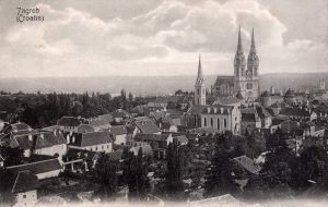 MUO-032408: Zagreb - Panorama s Katedralom: razglednica