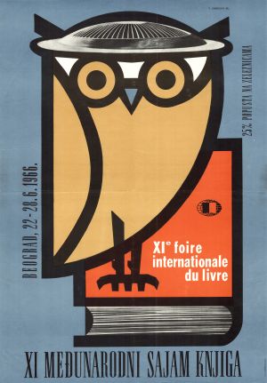 MUO-027569: XI međunarodni sajam knjiga, Beograd 1966: plakat