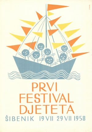 MUO-027291: Prvi festival djeteta, Šibenik 1958: plakat
