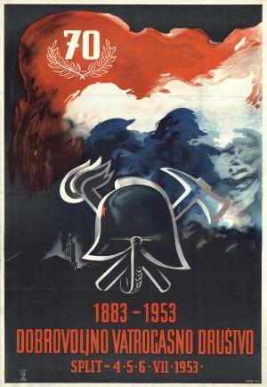 MUO-027242: Dobrovoljno vatrogasno društvo Split 1883 - 1953: plakat