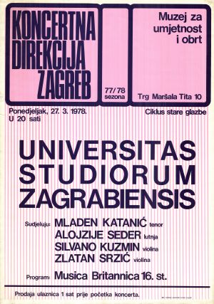 MUO-022502: UNIVERSITAS STUDIORUM ZAGRABIENSIS: plakat