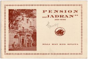 MUO-021133: PENSION 'JADRAN': turistički prospekt