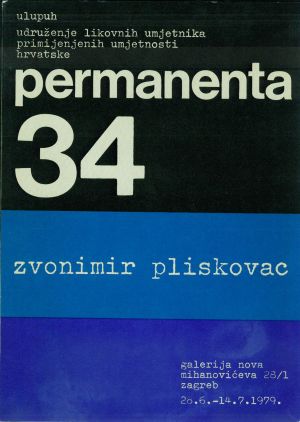 MUO-046683: Permanenta 34 - Zvonimir Pliskovac: katalog izložbe