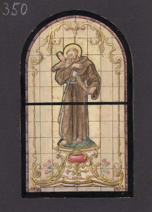 MUO-031558: Sv. Franjo: skica za vitraj