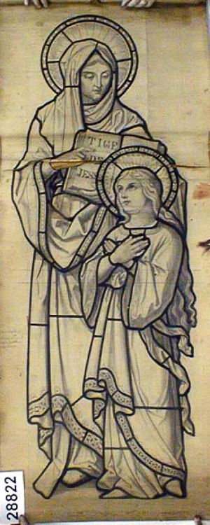 MUO-028822: sv.Ana i Marija: nacrt za vitraj