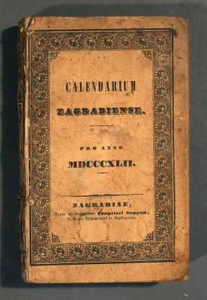 MUO-045321: Zagrabiense Calendarium pro anno communi 1842. ... Zagrabiae, Tipys as sumptibus Francisci Suppan, Caes. Reg. privil. Typographi ac Bibliopolae.: knjiga