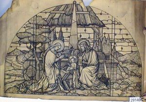 MUO-029146: Rođenje Isusovo: nacrt za vitraj