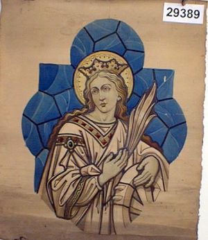 MUO-029389: Sv.Katarina: nacrt za vitraj