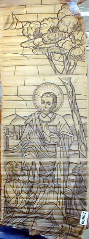 MUO-028609: Sv. Karlo Boromejski: nacrt za vitraj