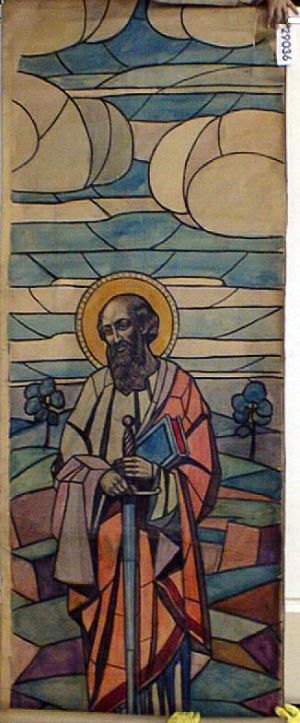 MUO-029036: Sv.Pavao: nacrt za vitraj