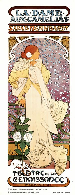 MUO-022331/01: La dame aux camelias Sarah Bernhardt: plakat