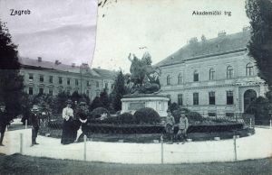 MUO-038799: Zagreb - Akademički trg: razglednica
