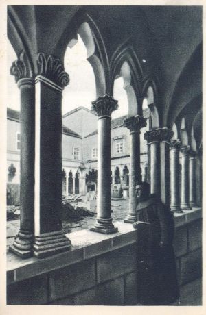MUO-045003: Korčula, klaustar samostana na Badiji: razglednica