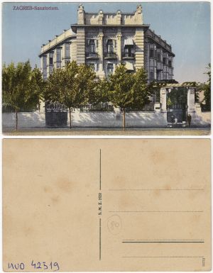 MUO-042519: Zagreb - Sanatorij dr Joković, Klaićeva 18: razglednica