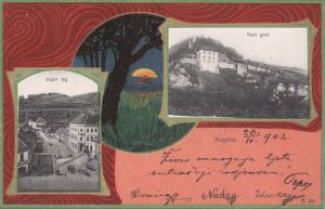 MUO-035197: Krapina - Stari grad i Gajev trg: razglednica