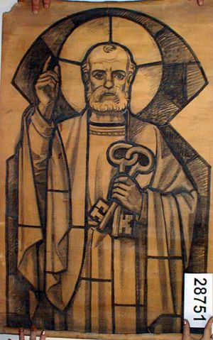 MUO-028751: Sv. Petar: nacrt za vitraj