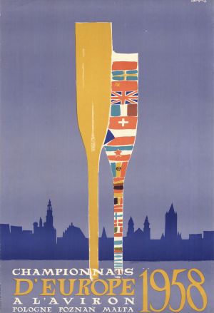 MUO-027295: Championnats d'Europe a l'Aviron 1958: plakat