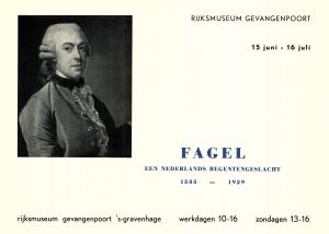 MUO-022264: FAGEL EEN NEDERLANDS REGENTENGESLACHT 1585-1929: plakat