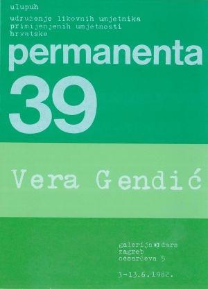 MUO-046687: Permanenta 39 - Vera Gentić: katalog izložbe