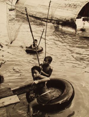 MUO-035663: Mladi kupači, Bangkoka, 1975.: fotografija