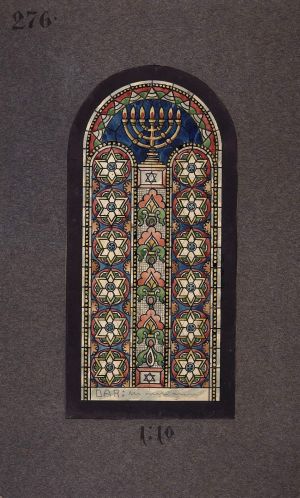 MUO-036191: crkveni prozor - sinagoga: skica za vitraj