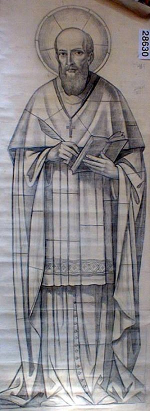 MUO-028630: Sv. Franjo: nacrt za vitraj