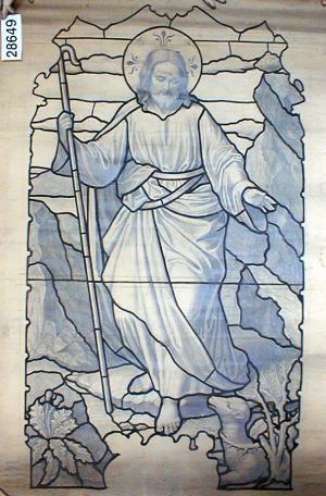 MUO-028649: Isus dobar pastir: nacrt za vitraj