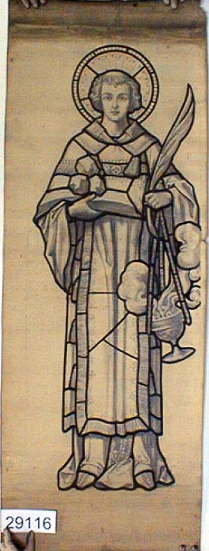 MUO-029116: sv. Stjepan Mučenik: nacrt za vitraj