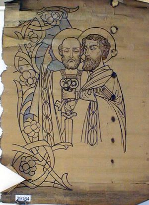MUO-029164: sv. Petar i Pavao: nacrt za vitraj