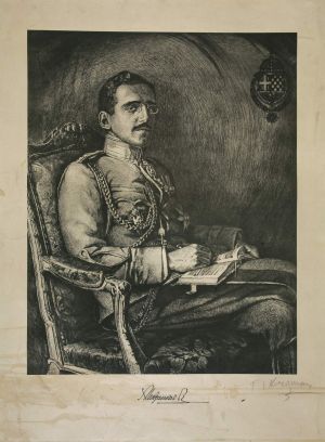 MUO-004204: Portret kralja Aleksandra Karađorđevića: grafika