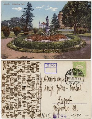 MUO-008745/1491: Osijek - Sakuntala park: razglednica