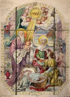 MUO-034612: Rođenje Isusa: skica za vitraj